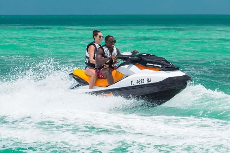 Arabian Sunset Jet Ski Tour – Waves Under the Orange Sky - From Doha pickup to the waterfront
