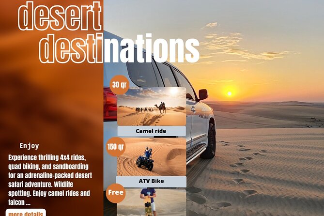 Desert Safari Qatar - Camel riding and the desert pause
