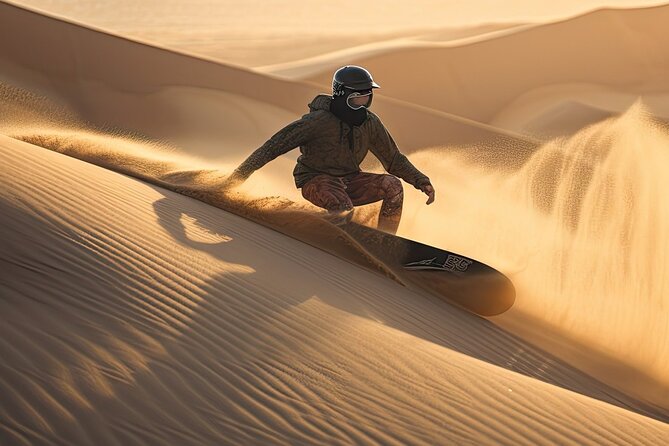 Doha Desert Excursion Dune Bashing Sandboarding Camel Ride - Camel riding and sandboarding in the dunes