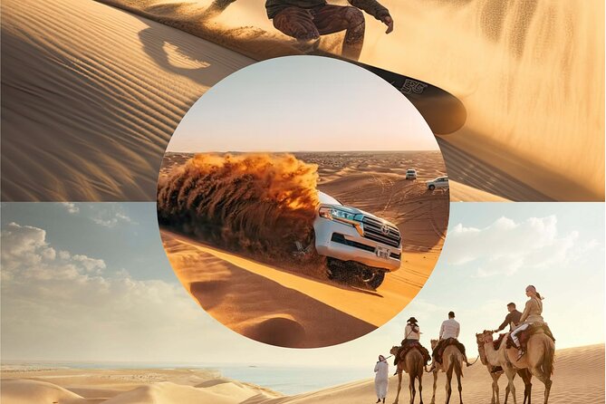 Doha Desert Excursion Dune Bashing Sandboarding Camel Ride - Sealine Beach, where the road ends