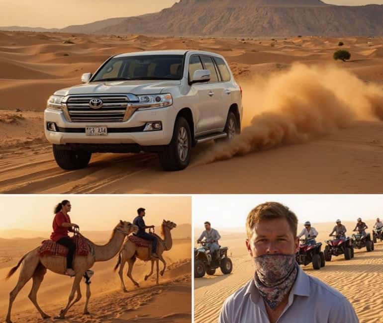 Doha: Desert Safari, Camel Ride, Dune Bashing & Inland Sea - Dune bashing across the golden dunes