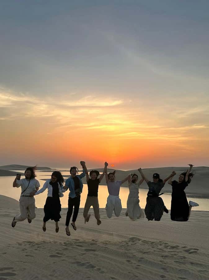 Doha; Desert safari, camel ride, sandboarding, Inland Sea - Khor Al Adeid, where sand meets seawater