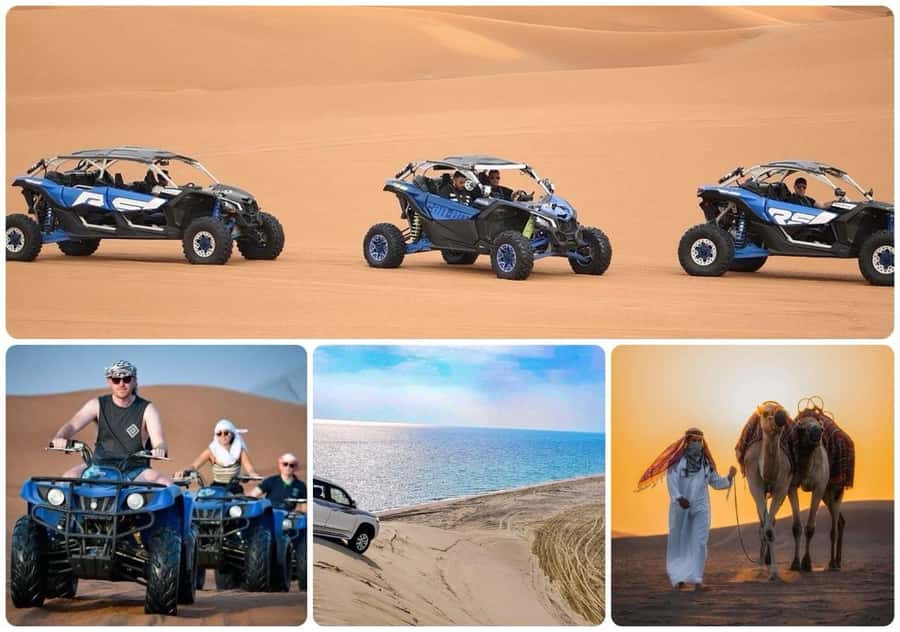 Doha: Desert Safari, Quad Bike, Camel Ride & Inland Sea Tour - Camel riding and a short taste of Bedouin life
