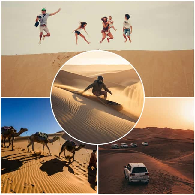 Doha: Desert Safari, Sandboarding, Camel Ride and Inland Sea - Sandboarding on Qatar’s soft dunes