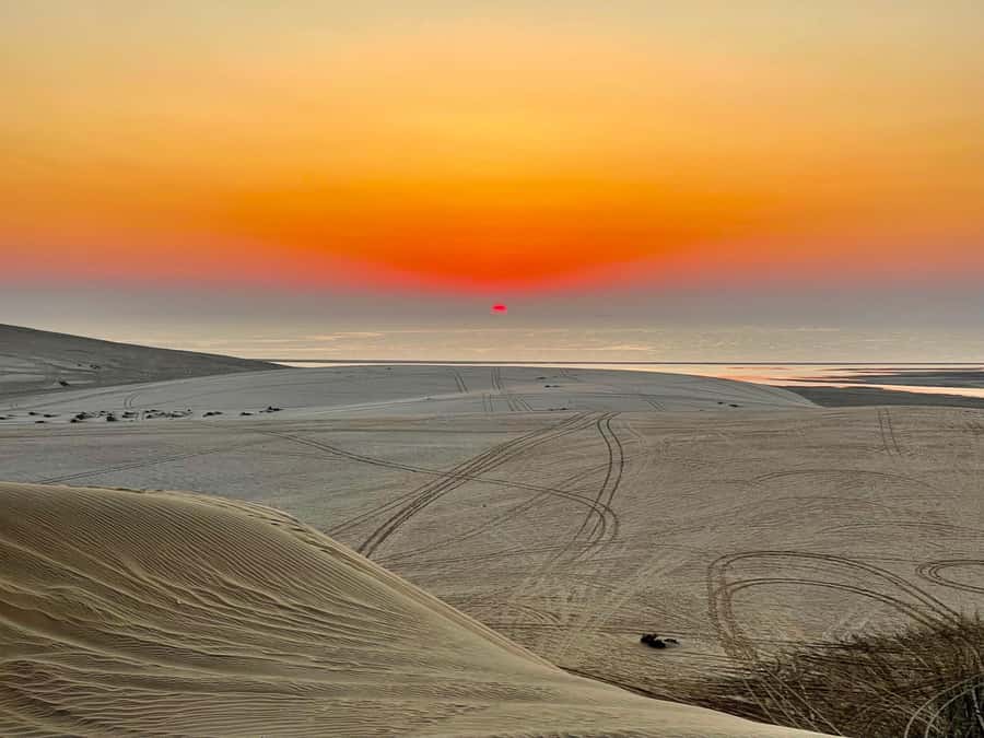 Doha: Desert Safari Sunrise Tour/Sunset Tour - Thirty minutes of sandboarding