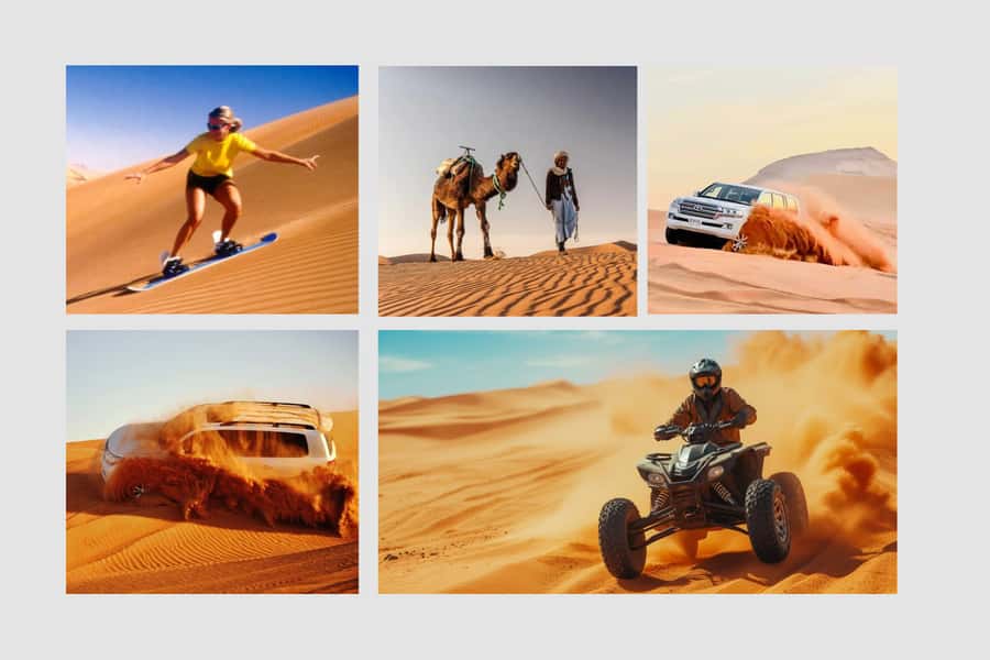 Doha: DesertSafari with Quad Bike, Camel Ride & Sandboarding - From Doha hotels to Qatar’s golden dunes