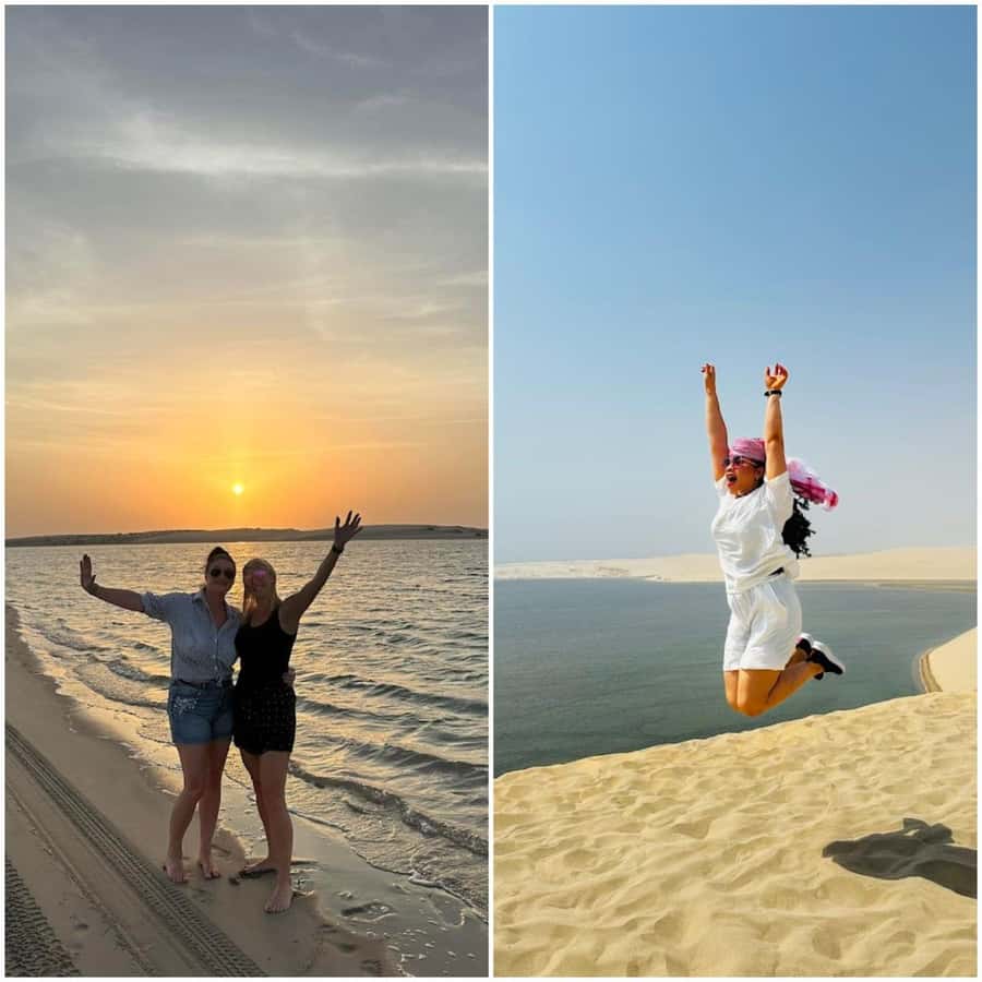 Doha: Night Desert Safari + Camel ride + Stargazing & Relax - A short camel ride at Sealine Beach