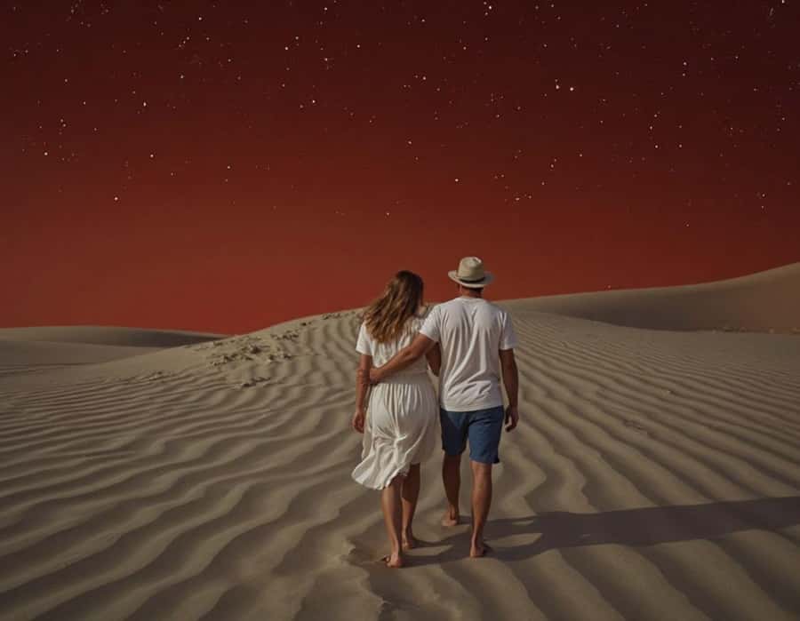 Doha : Night Desert Safari with Dune Bashing & Stargazing - The Inland Sea stop adds a rare change of scenery