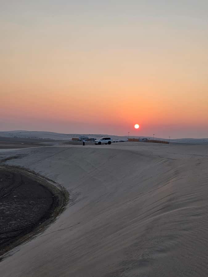 Doha Private Desert Safari, inland sea, sand boarding - The Inland Sea is the visual reward