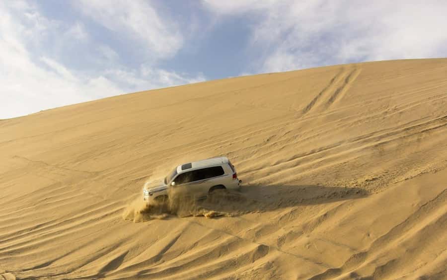 Doha: Private NIGHT desert safari with free camel ride - Going farther out for the quietest hour