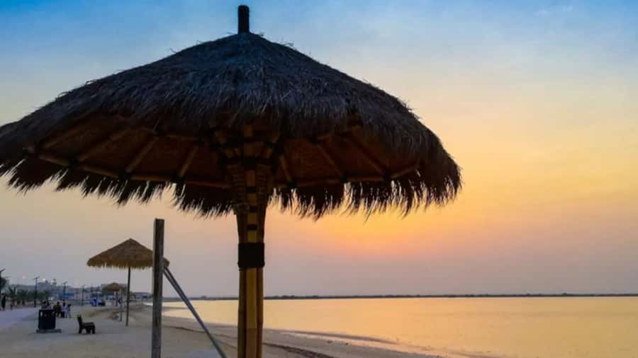Doha: Private North Qatar Tour, Mangroves, & Zubara Fort - Zakheera Beach and the route toward the mangroves
