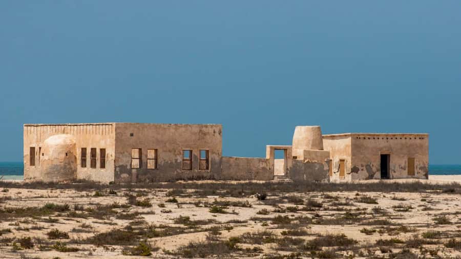 Doha: Private North Qatar Tour, Mangroves, & Zubara Fort - Jumail, an abandoned village with a quiet atmosphere