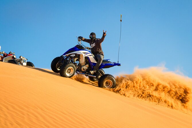 Doha: Quadbike, Dune Bashing, Camel Ride, Inland Sea Visit - Quadbiking on the Allocated Desert Track