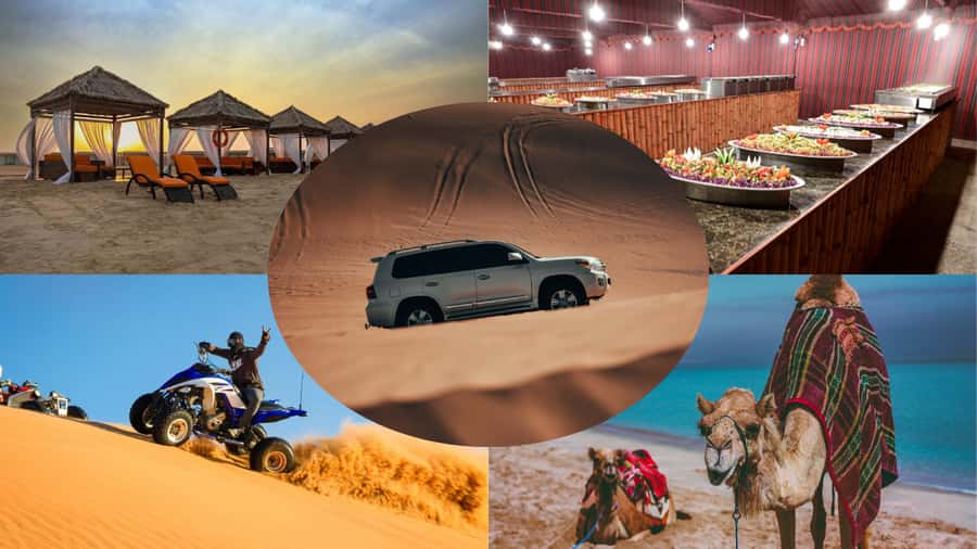 Doha:Safari Tour with Lunch/Dinner in Desert by the Sea Side - Riding into the dunes in a Land Cruiser