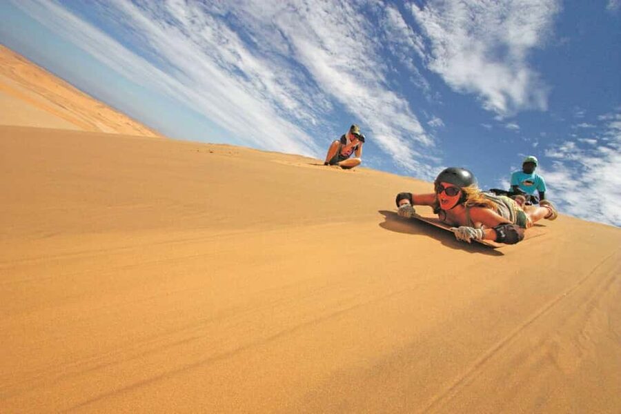 Doha Safari with Camel Ride, Inland Sea & Hotel Transfer - Khor Al Adaid, where the dunes reach the sea