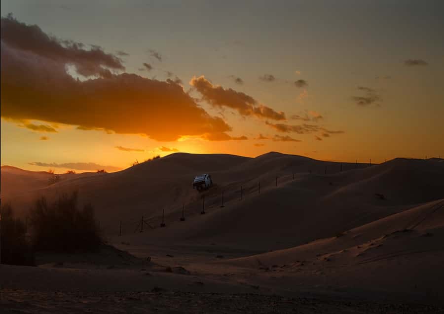Doha: Sunset Safari, Dune Bashing, Sandboarding & Camel Ride - The main event: 4x4 dune bashing