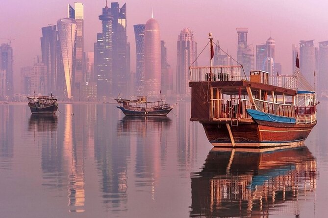 Exclusive Doha Private Dhow Cruise & Corniche Walk With Sunset - West Bay views as the sun goes down