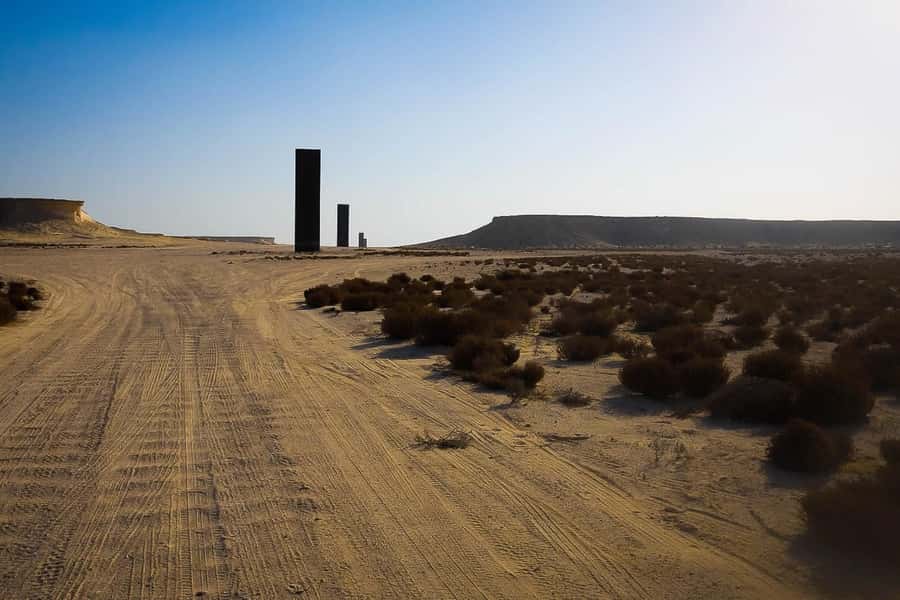Explore Zekreet: Richard Serra Art & Mushroom Rock Wonders - The umbrella-shaped stone hut