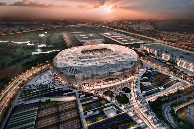 FIFA 2022 World Cup Stadiums in Qatar - Private Trip from Doha with Hotel Pickup - Al Bayt Stadium and the tent-inspired design