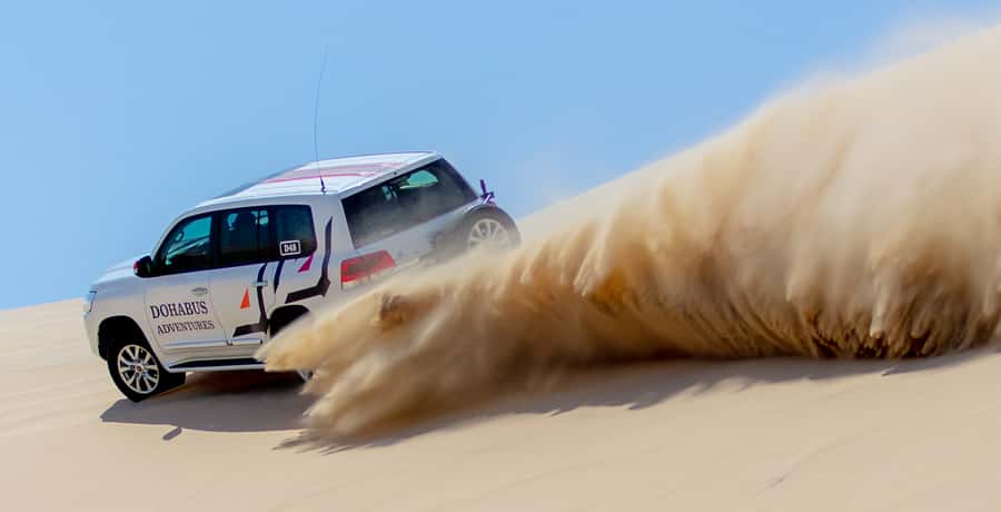 From Doha: 8-hour Safari Tour with Desert Beach Experience - From Doha to the open desert