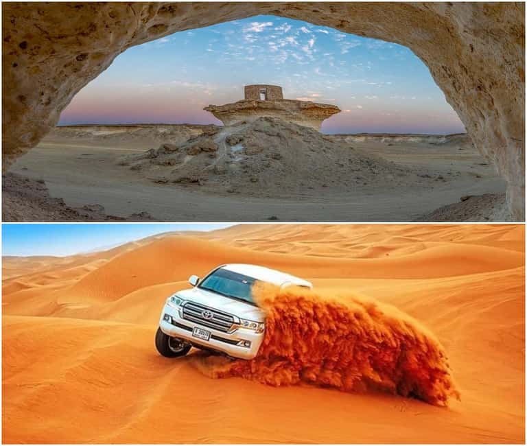 Fullday Tour to West of Qatar And Desert Safari with Pickup - Richard Serra’s steel plates in the Brouq desert