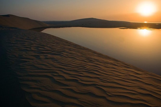 Half Day Desert Safari || Sand Boarding || Camel Ride || Inland Sea Visit || - Sandboarding and time outside the vehicle