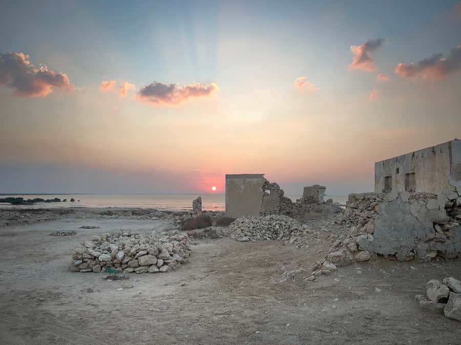 North of Qatar: Olafur Eliasson Exibit, Zubara fort & jumail - Jumail village and the quiet edge of the Persian Gulf