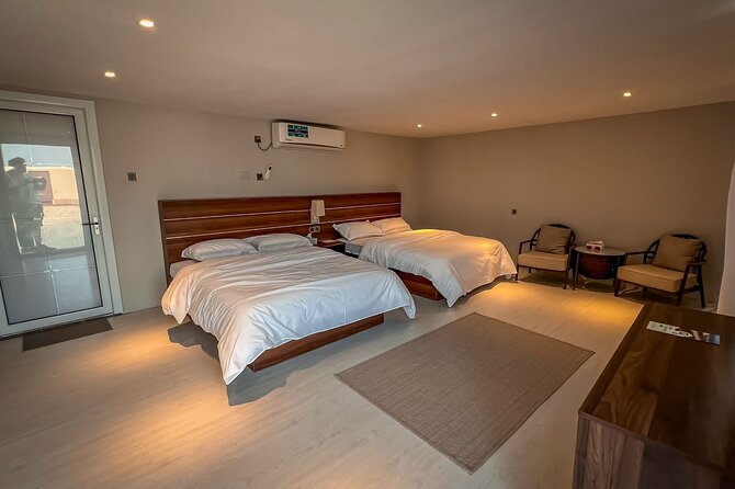 Private Overnight Desert Safari, Dune bashing, dinner & Breakfast - Buffet dinner, bonfire, and the overnight atmosphere