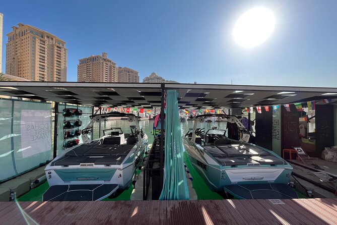 Private Wakesurfing or Wakeboarding along Doha's skyline - Weather, fitness, and safety considerations