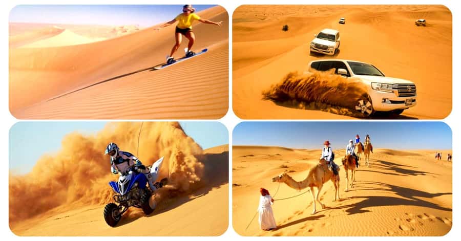 Qatar: Desert Safari, Camel Ride, Inland sea, Sandboarding - Dune bashing across Mesaieed’s open sand