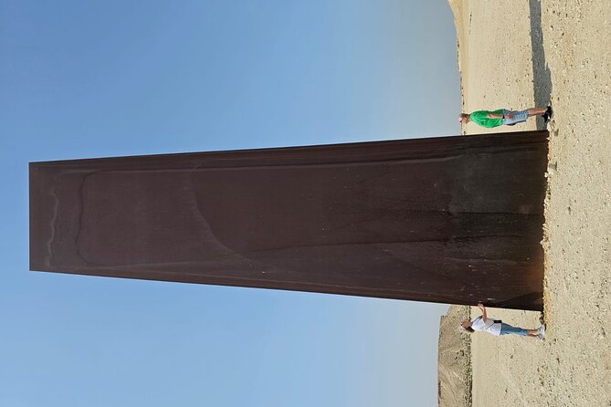 Qatar West Coast Zkreet Richard Sierra Camel Track Rock Formation - Richard Serra’s steel lines across Brouq