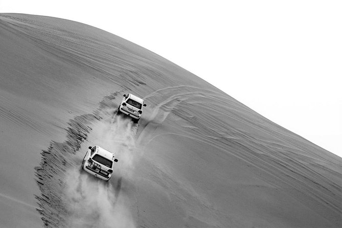 Sharing or Private Safari, Sand Boarding, Camel Ride, inland Sea Quick swim - Guides, communication, and the shared ride