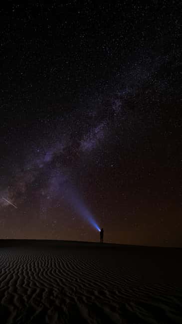 Star Studded Night Desert Safari Doha Qatar - Sandboarding is harder after dark