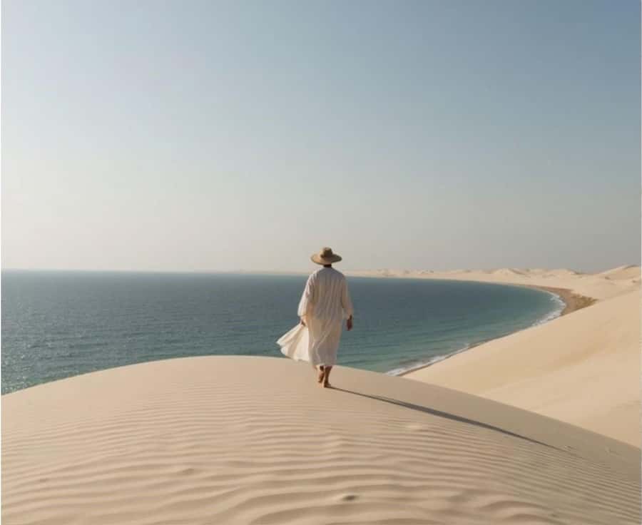 Sunrise/Sunset DuneBashing,CamelRide InlandSea &Sandboarding - Why the Inland Sea makes this outing special