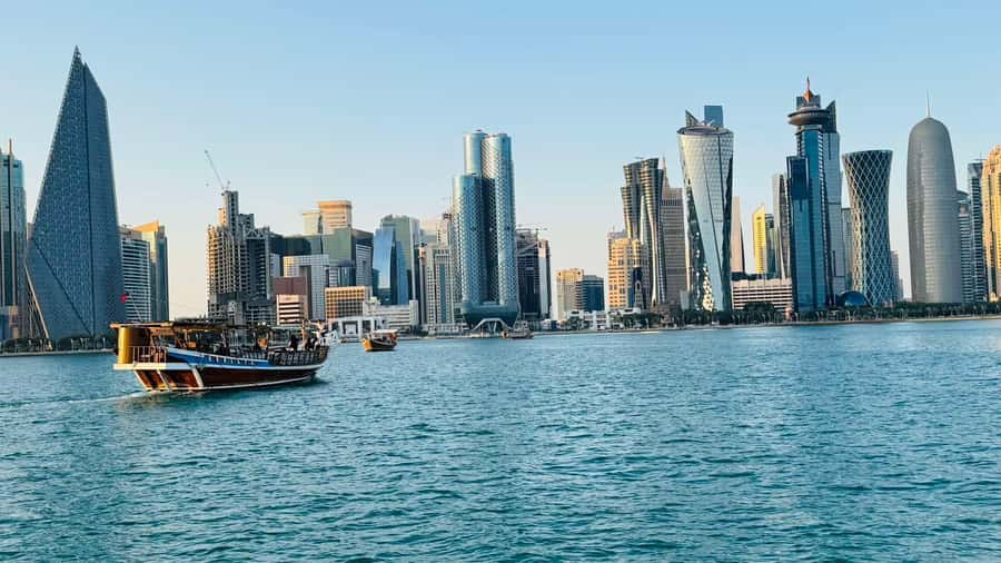 Things To Do In Doha: City Tour, Souq Waqif & Dhow Boat Ride - The Pearl Qatar shows Doha’s polished waterfront side
